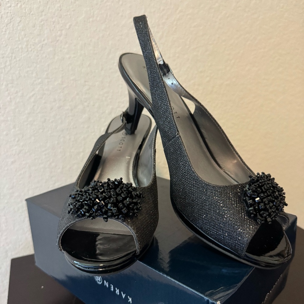 Karen Scott Womens Breena Slingback Peep-Toe Pump Size 12